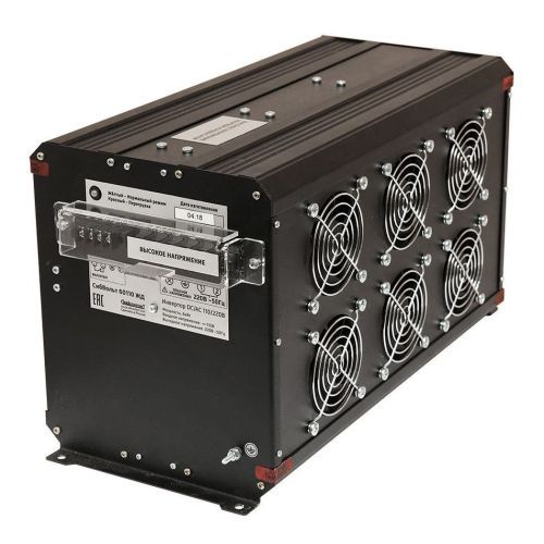 Инвертор СибВольт 60110 ЖД DC-AC 6000Вт/110В чистый синус