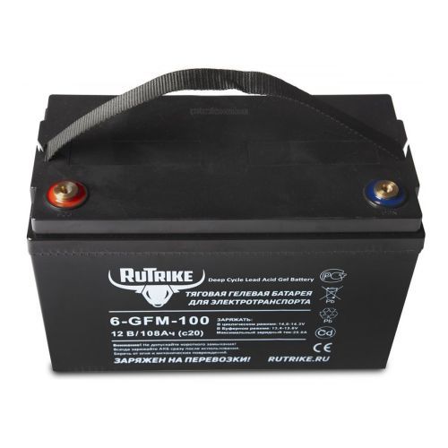 Тяговый гелевый аккумулятор RuTrike 6-GFM-100 (12V108A/H C20)