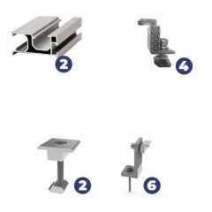 Комплект крепления на 2 панели для наклонной крыши