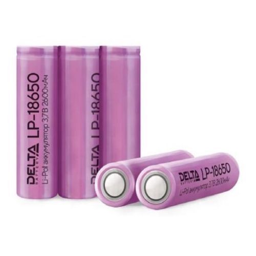 Аккумулятор цилиндрический DELTA LP-18650 с защитой 2600мАч 3.7В