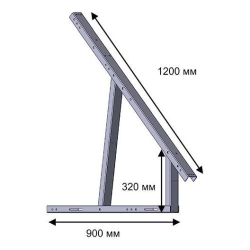 Кронштейн Егерь 1 для крепления солнечных батарей с регулируемым углом на рейлинги