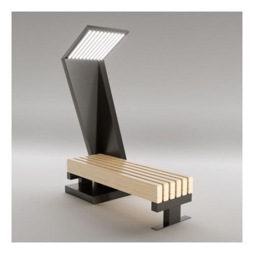 Умная скамья "Экобэнч" с Wi-Fi, USB-зарядкой и светодиодным освещением на солнечной батарее