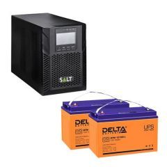 Комплект ИБП Online SALT/HiDEN UDC9101H для котлов + 2 АКБ по 100Ач