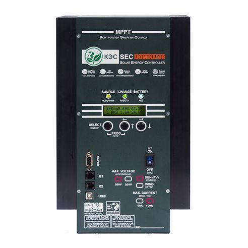 Солнечный контроллер МикроАрт КЭС DOMINATOR MPPT 200/100