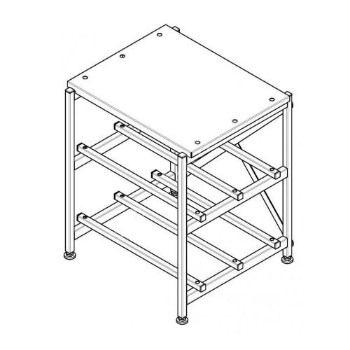 Стеллаж СА.2Х2Т аккумуляторный усиленный с перекладинами на 4-6 АКБ