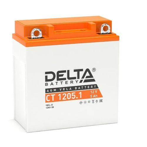 Аккумулятор для мототехники DELTA CT 1205.1 12В 5Ач (12N5-3B, YB5L-B)