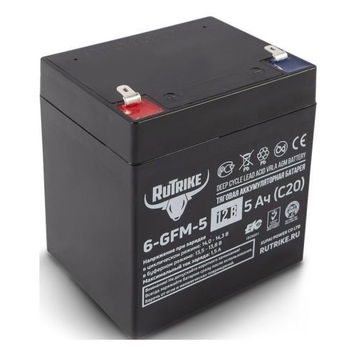 Тяговый аккумулятор RuTrike 6-GFM-5 (12V5A/H C20)