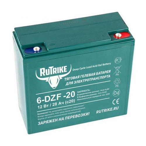 Аккумулятор тяговый RuTrike 6-DZF-20 (12V20A/H C2)