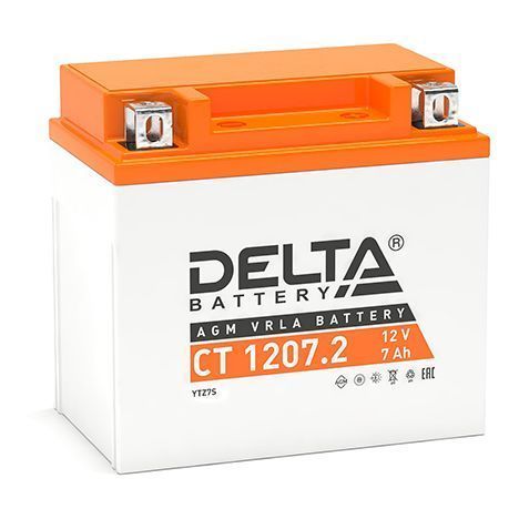 Аккумулятор для мототехники DELTA CT 1207.2 12В 7Ач (YTZ7S)