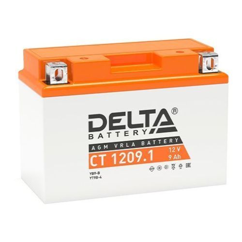 Аккумулятор для мототехники DELTA CT 1209.1  12В 9Ач (YT9B-BS)