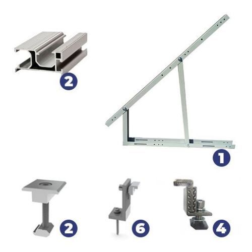 Комплект крепления на столб для 2 панелей каждой свыше 200Вт