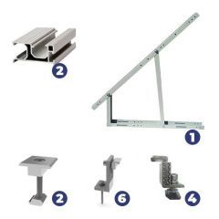 Комплект крепления на столб для 2 панелей каждой свыше 200Вт