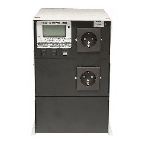 Инвертор ИС1-24-6000У 6000Вт/24В чистый синус