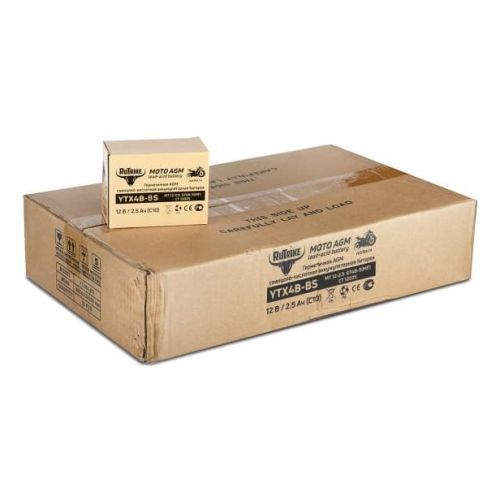 Аккумулятор стартерный для мототехники Rutrike YTX4B-BS (12V/2,5Ah) (GT4B-5, CT 12025, MT 12-2.5)