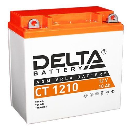 Аккумулятор для мототехники DELTA CT 1210.1 12В 10Ач (YTZ10S)