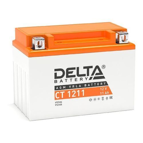 Аккумулятор для мототехники DELTA CT 1211 12В 11Ач (YTZ12S, YTZ14S)