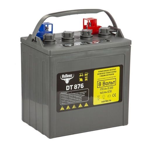 Тяговый WET аккумулятор Rutrike DT876 (T-875) 8V120A/H C3