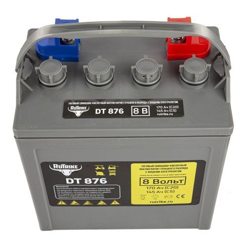 Тяговый WET аккумулятор Rutrike DT876 (T-875) 8V120A/H C3