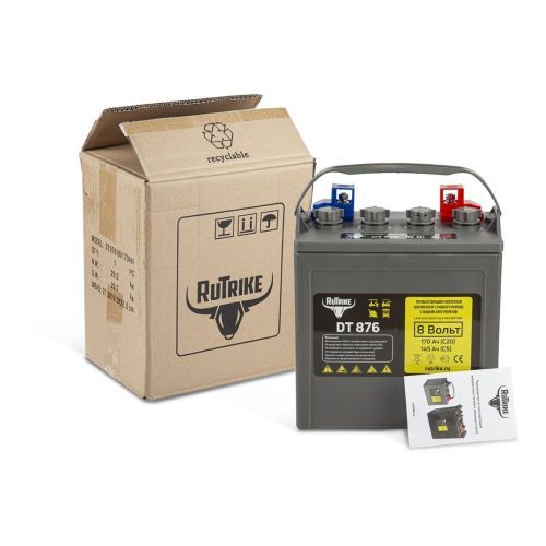 Тяговый WET аккумулятор Rutrike DT876 (T-875) 8V120A/H C3