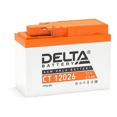 Аккумулятор для мототехники DELTA CT 12026 12В 2,5Ач (YTR4A-BS)