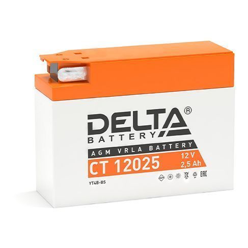 Аккумулятор для мототехники DELTA CT 12025 12В 2,5Ач (YT4B-BS)