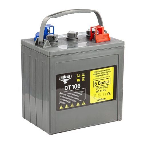 Тяговый WET аккумулятор Rutrike DT106 (T-105) 6V155A/H C3