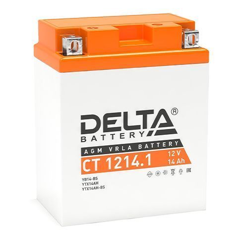 Аккумулятор для мототехники DELTA CT 1214.1 12В 14Ач (YB14-BS, YTX14AH, YTX14AH-BS)