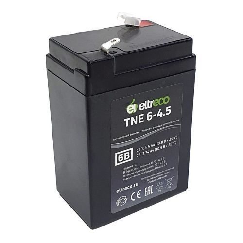 Тяговый аккумулятор Eltreco TNE6-4.5 (6V4.5A/H C20)