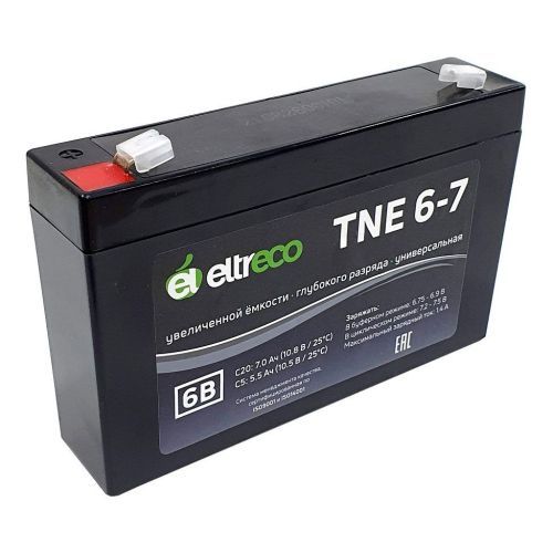 Тяговый аккумулятор Eltreco TNE6-7 (6V7A/H C20)