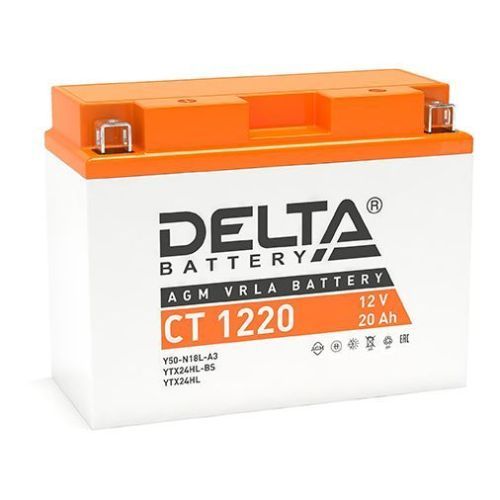 Аккумулятор для мототехники DELTA CT 1220 12В 20Ач (Y50-N18L-A3, YTX24HL-BS, YTX24HL)