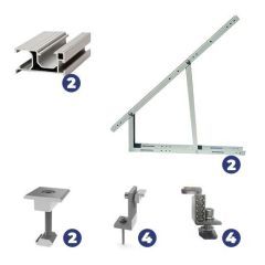 Комплект наклонного крепления на 2 панели, угол 15-30-45-60