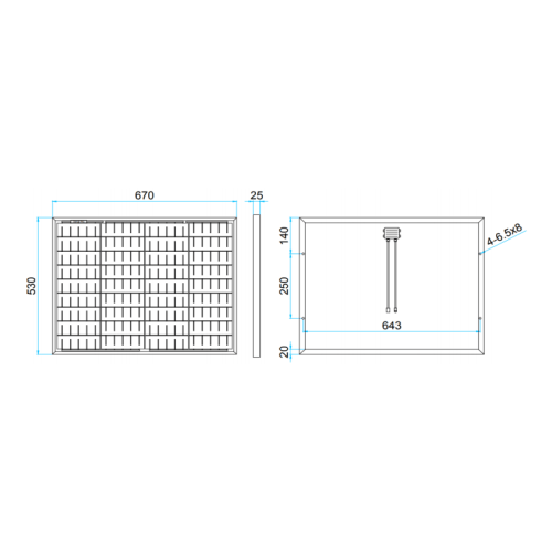 Солнечная батарея Delta SM 50-12P 50 Ватт 12В Поли
