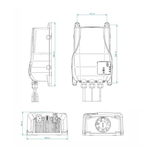 Зарядное устройство SPE CBHD3 12/24v 15-25A + SBE80 Red (прогр)