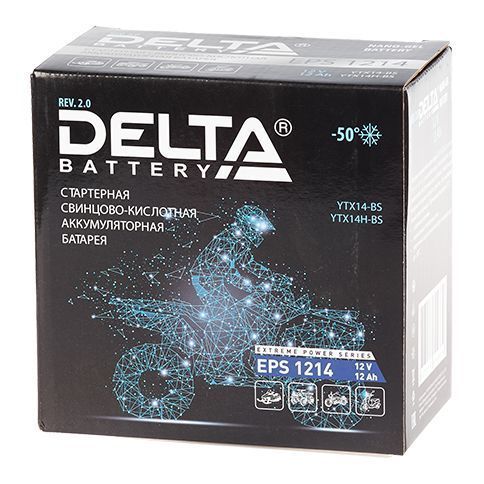 Аккумулятор для мототехники DELTA EPS 1214 (YTX14-BS, YTX14H-BS)