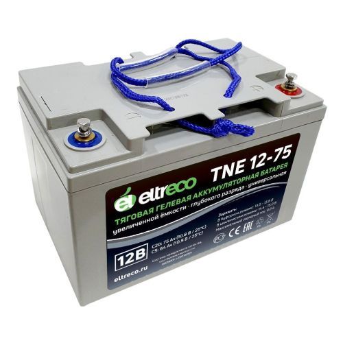 Тяговый аккумулятор Eltreco TNE12-75 (12V60A/H C3)