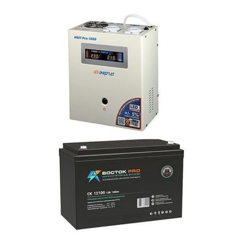 Комплект ИБП Энергия Pro-1000 12V + AGM АКБ 100Ач