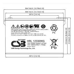 Аккумулятор CSB HRL 12330WG FR