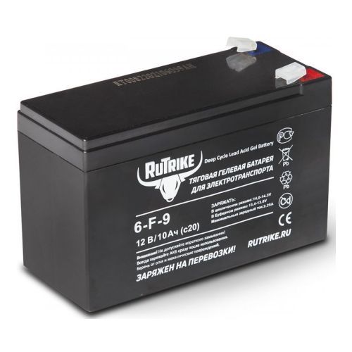Тяговый гелевый аккумулятор RuTrike 6-F-9 (12V9A/H C20)