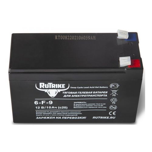 Тяговый гелевый аккумулятор RuTrike 6-F-9 (12V9A/H C20)