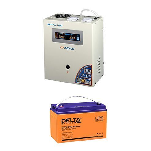 Комплект ИБП Энергия Pro-1000 12V + AGM АКБ 100Ач