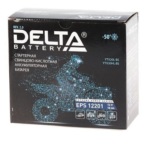 Аккумулятор для мототехники DELTA EPS 12201 (YTX20HL-BS, YTX20L-BS)