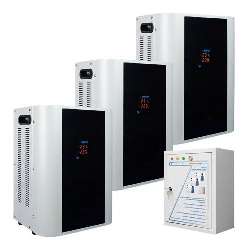 Трёхфазный стабилизатор Энергия 30 000 Нybrid (комплект 3стаб.+БКС)