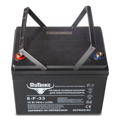 Тяговый гелевый аккумулятор RuTrike 6-F-33 (12V36A/H C20)