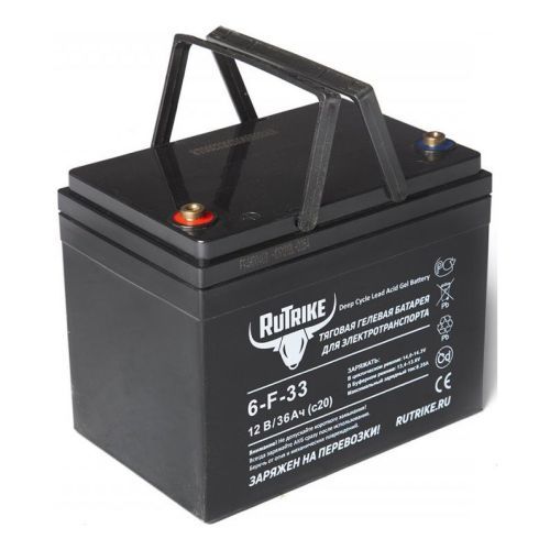 Тяговый гелевый аккумулятор RuTrike 6-F-33 (12V36A/H C20)