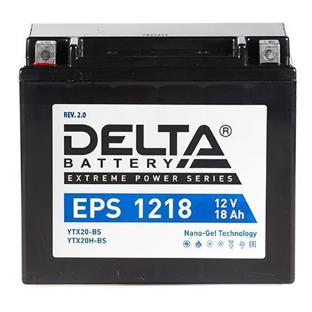 Аккумулятор для мототехники DELTA EPS 1218 (YTX20-BS, YTX20H-BS)