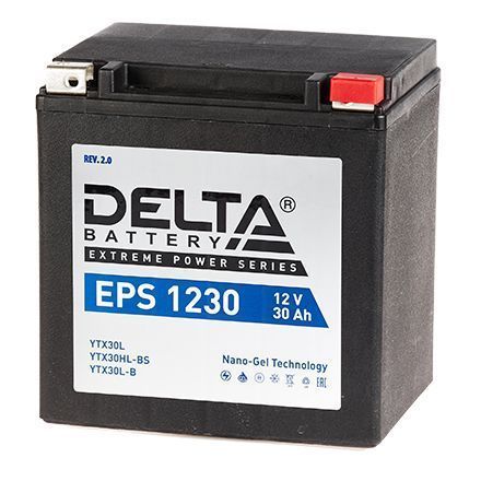 Аккумулятор для мототехники DELTA EPS 1230 (YTX30HL-BS, YTX30L-B, YTX30L)
