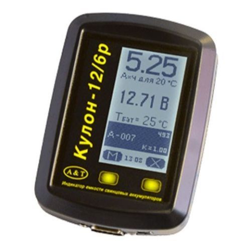 Индикатор емкости свинцовых аккумуляторов (тестер аккумуляторов) Кулон-12/6p