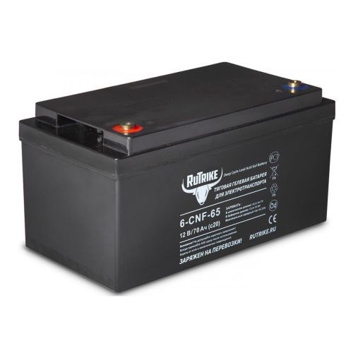 Тяговый гелевый аккумулятор RuTrike 6-CNF-65 (12V70A/H C20)