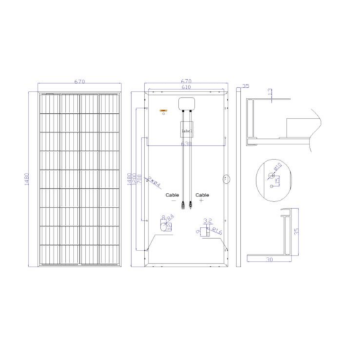 Солнечная батарея Delta SM 170-12P 170 Ватт 12В Поли