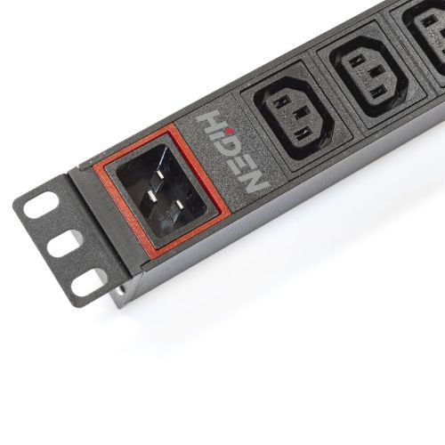 Блок розеток однофазный горизонтальный, 19", 8 розеток C13